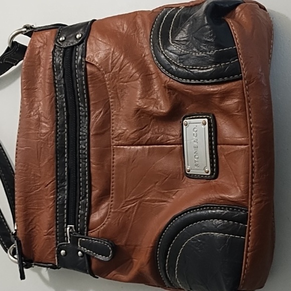 Saddle Brown & Dark Brown & a Burgundy Black Crossbody/Bag 2 bags - Picture 2 of 16